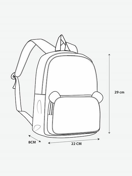 Sac à dos fille maternelle personnalisable animation oreilles ourson lilas poudré+vert sauge 5 - vertbaudet enfant 