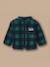 Gilet carreaux en sherpa bébé Carreaux marine/vert 1 - vertbaudet enfant 