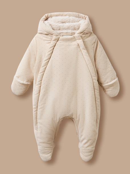 Combi-pilote en velours bébé Pois  bleu 1 - vertbaudet enfant 