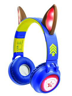 -Casque lumineux pliable bluetooth et filaire chase de la pat' patroulle avec limitation du volume