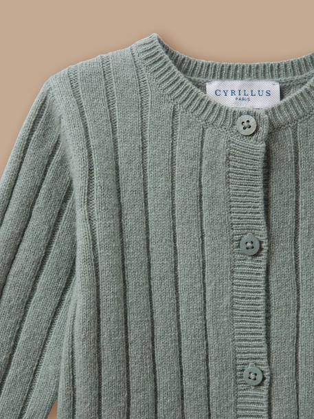 Ensemble grosses côtes bébé Gris chine clair+Vert pastel 5 - vertbaudet enfant 