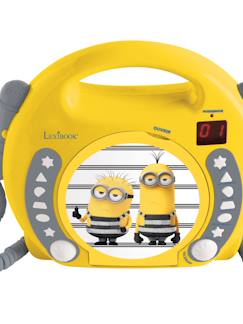 -Lecteur cd portable avec 2 microphones les minions