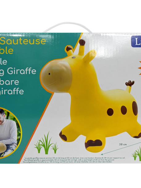 Girafe sauteuse gonflable jaune Jaune 3 - vertbaudet enfant 