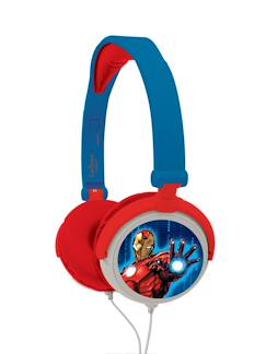 -Casque stéréo filaire pliable avengers avec limitation de volume d'écoute