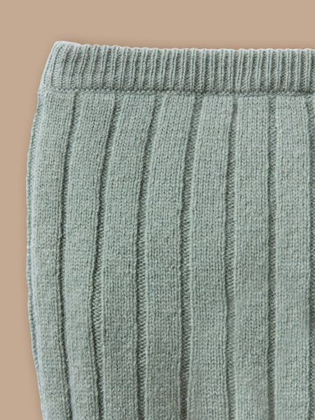 Ensemble grosses côtes bébé Gris chine clair+Vert pastel 6 - vertbaudet enfant 
