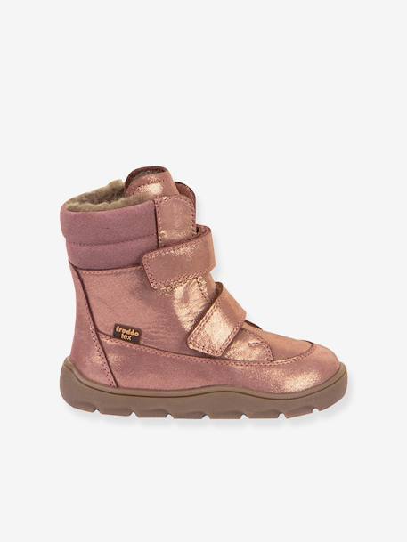Bottes pieds nus pour enfants ZERU TEX WINTER BAREFOOT Froddo bleu foncé+bleu pétrole+rose doré 14 - vertbaudet enfant 