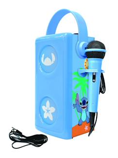 -Enceinte bluetooth portable avec micro et effets lumineux stitch