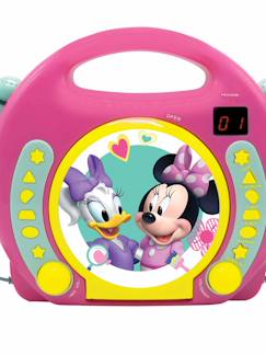 -Lecteur cd portable avec 2 microphones disney minnie