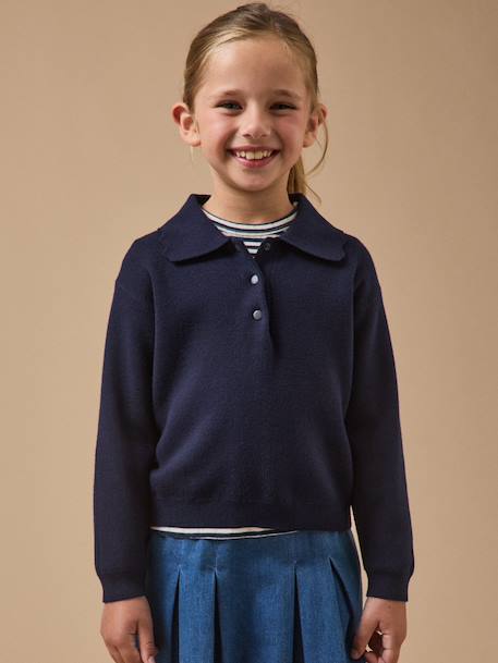 Fille-Pull, gilet, sweat-Pull-Pull milano col polo fille