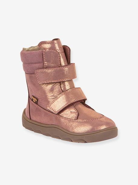 Bottes pieds nus pour enfants ZERU TEX WINTER BAREFOOT Froddo bleu foncé+bleu pétrole+rose doré 13 - vertbaudet enfant 