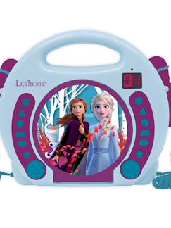 -Lecteur cd portable avec 2 microphones reine des neiges