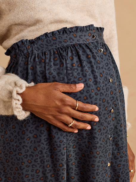 Jupe de grossesse boutonnée gris foncé 5 - vertbaudet enfant 