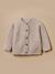 Cardigan en laine mérinos bébé Ecru chine+Framboise 1 - vertbaudet enfant 