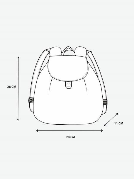 Sac à dos personnalisable en gaze de coton animation oreilles bleu nuit+léopard+multicolore+rose+rose poudré+vert sauge 21 - vertbaudet enfant 