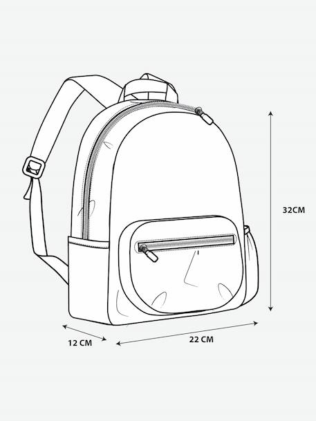 Sac à dos personnalisable polyester rose dragée 8 - vertbaudet enfant 