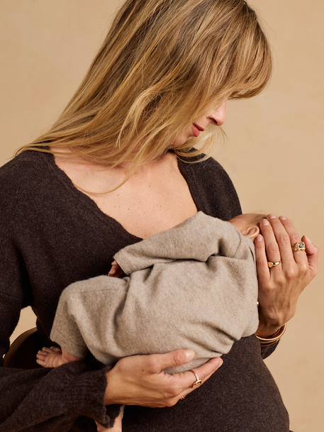 Pull grossesse et allaitement chocolat 2 - vertbaudet enfant 