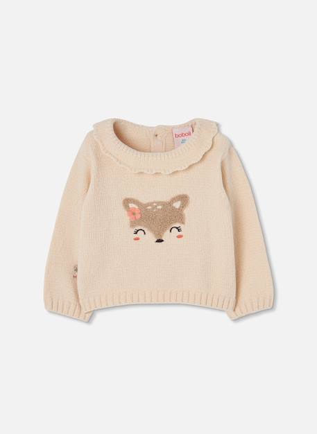 Ensemble bébé fille brodé cerf Blanc 3 - vertbaudet enfant 
