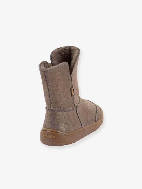 Bottes pieds nus enfants BAREFOOT TEX SUEDE Froddo beige imprimé+bordeaux+bronze+gris+noir+or 16 - vertbaudet enfant 