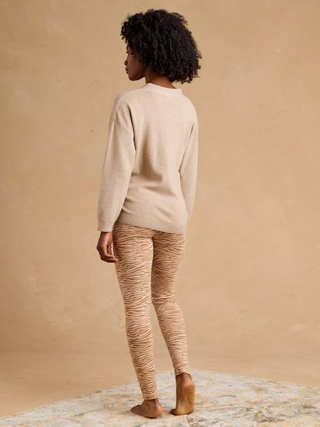 Ensemble cache coeur grossesse beige chiné 2 - vertbaudet enfant 