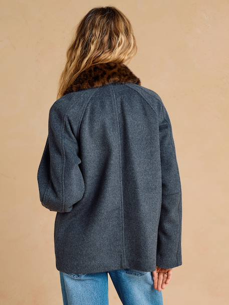 Manteau court de grossesse gris souris 6 - vertbaudet enfant 