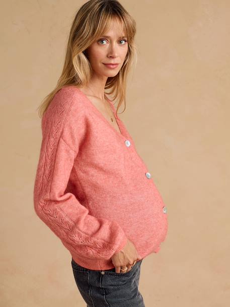 Gilet devant/dos en maille grossesse et allaitement bois de rose 7 - vertbaudet enfant 