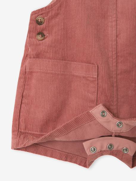 Ensemble bébé fille sweat et salopette vieux rose 9 - vertbaudet enfant 