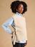 Pull sans manches beige chiné+rouge 2 - vertbaudet enfant 