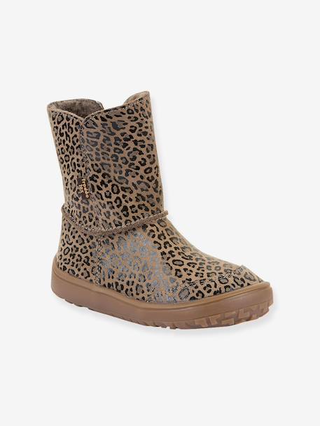 Bottes pieds nus enfants BAREFOOT TEX SUEDE Froddo beige imprimé+bordeaux+bronze+gris+noir+or 1 - vertbaudet enfant 