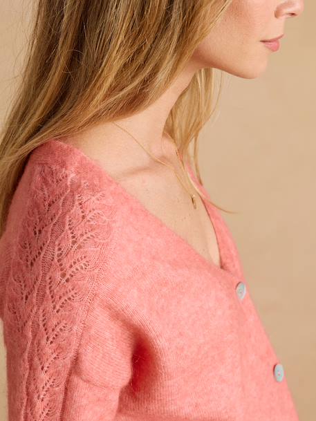 Gilet devant/dos en maille grossesse et allaitement bois de rose 4 - vertbaudet enfant 