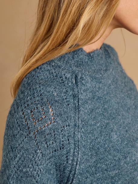 Robe pull grossesse et allaitement bleu grisé 5 - vertbaudet enfant 