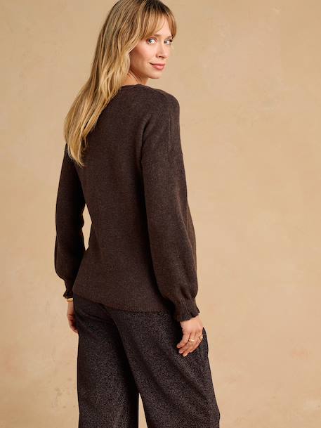 Pull grossesse et allaitement chocolat 3 - vertbaudet enfant 