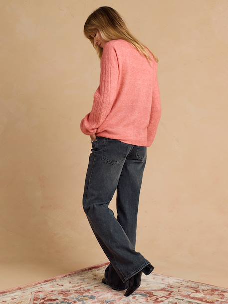 Gilet devant/dos en maille grossesse et allaitement bois de rose 3 - vertbaudet enfant 