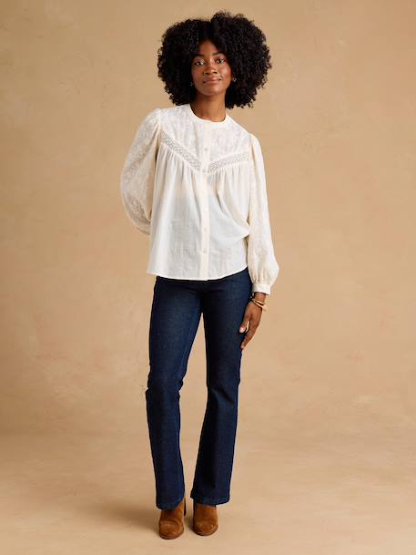 Jean flare de grossesse bleu foncé 1 - vertbaudet enfant 