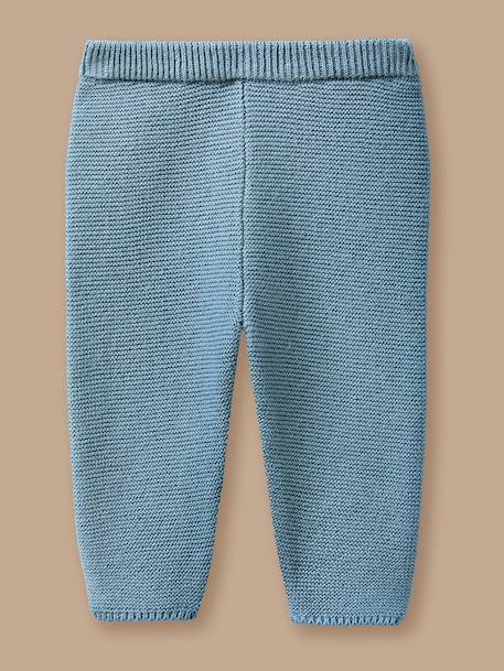 Legging bébé en coton biologique Bleu orion+Ecru 1 - vertbaudet enfant 