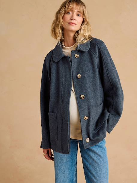 Manteau court de grossesse gris souris 3 - vertbaudet enfant 