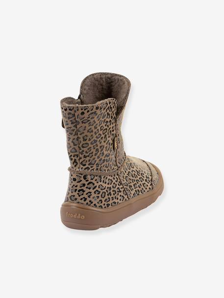 Bottes pieds nus enfants BAREFOOT TEX SUEDE Froddo beige imprimé+bordeaux+bronze+gris+noir+or 4 - vertbaudet enfant 