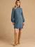 Robe pull grossesse et allaitement bleu grisé 1 - vertbaudet enfant 