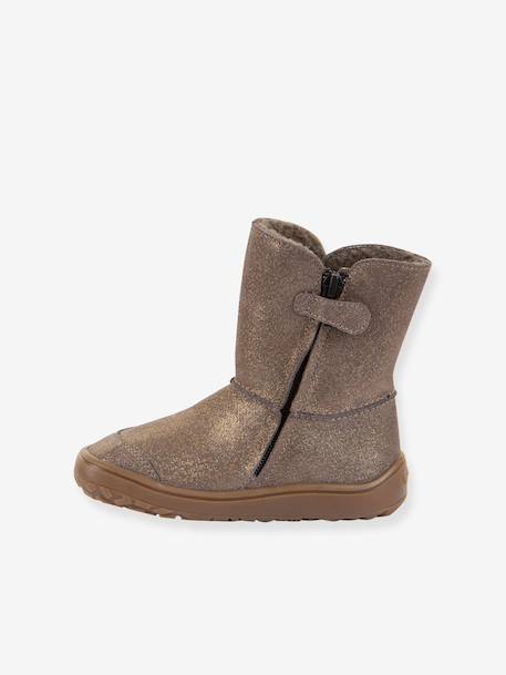 Bottes pieds nus enfants BAREFOOT TEX SUEDE Froddo beige imprimé+bordeaux+bronze+gris+noir+or 15 - vertbaudet enfant 