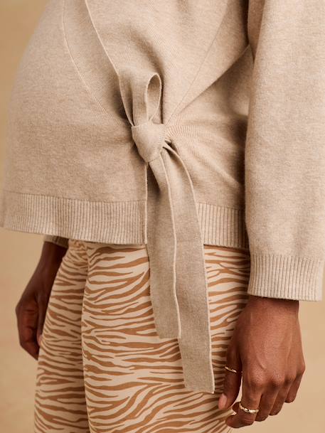 Ensemble cache coeur grossesse beige chiné 4 - vertbaudet enfant 
