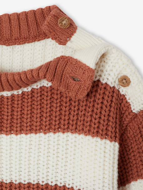 Pull bébé garçon manches longues marine+terracotta 6 - vertbaudet enfant 