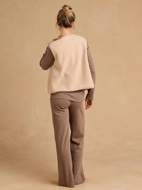 Pyjama grossesse 3 pièces allaitement taupe 4 - vertbaudet enfant 