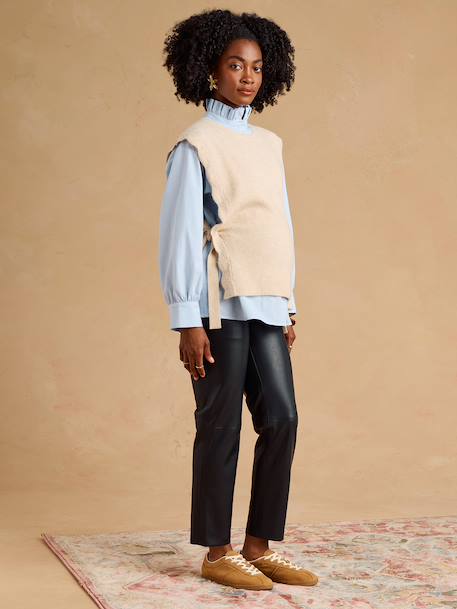 Pull sans manches beige chiné+rouge 4 - vertbaudet enfant 
