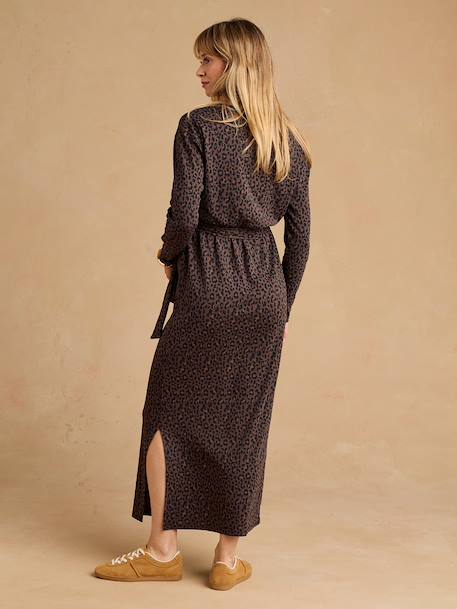 Robe longue de grossesse chocolat 2 - vertbaudet enfant 