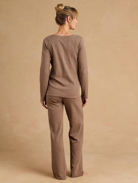Pyjama grossesse 3 pièces allaitement taupe 5 - vertbaudet enfant 