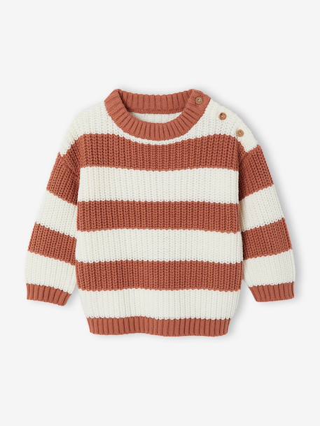 Pull bébé garçon manches longues marine+terracotta 4 - vertbaudet enfant 