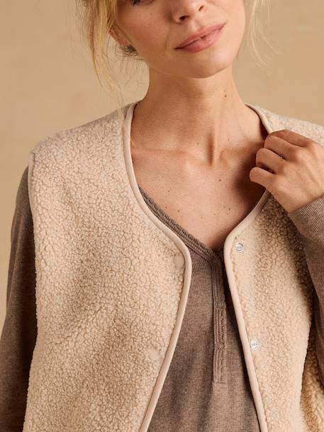 Pyjama grossesse 3 pièces allaitement taupe 7 - vertbaudet enfant 