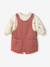 Ensemble bébé fille sweat et salopette vieux rose 1 - vertbaudet enfant 