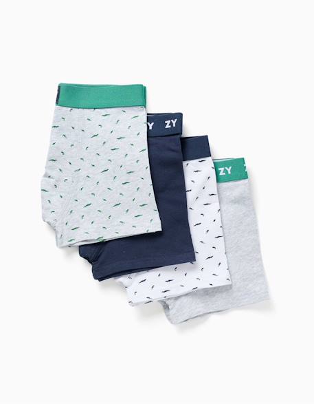 Garçon-Sous-vêtement-Slip, Boxer-Lot de 4 boxers unis/à imprimés