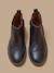 Boots bout fleuri fille en cuir Encre 3 - vertbaudet enfant 