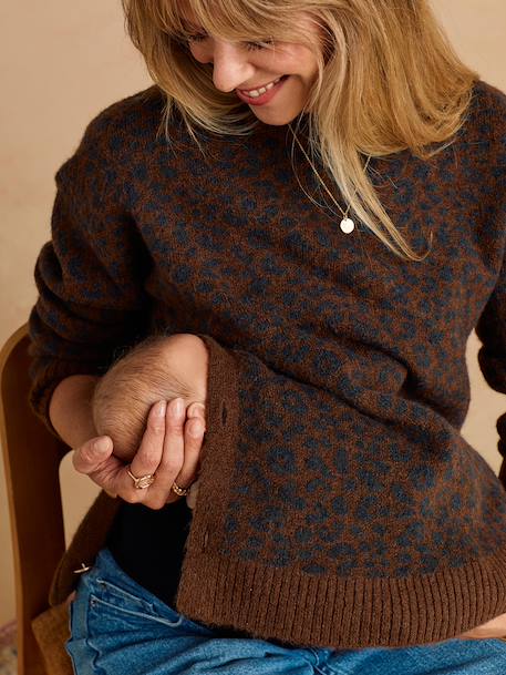 Pull de grossesse et allaitement chocolat 2 - vertbaudet enfant 